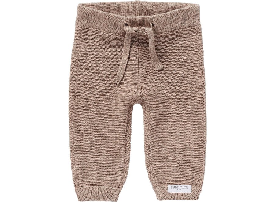 Broek knit Reg Grover - Taupe Melange