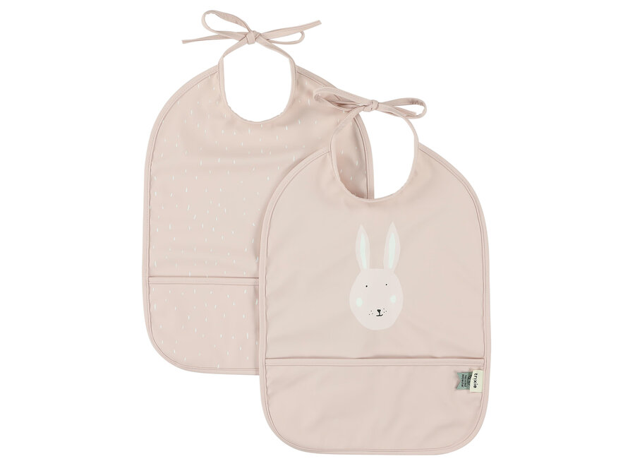 Afwasbaar slabbetje 2-pack - Mrs. Rabbit