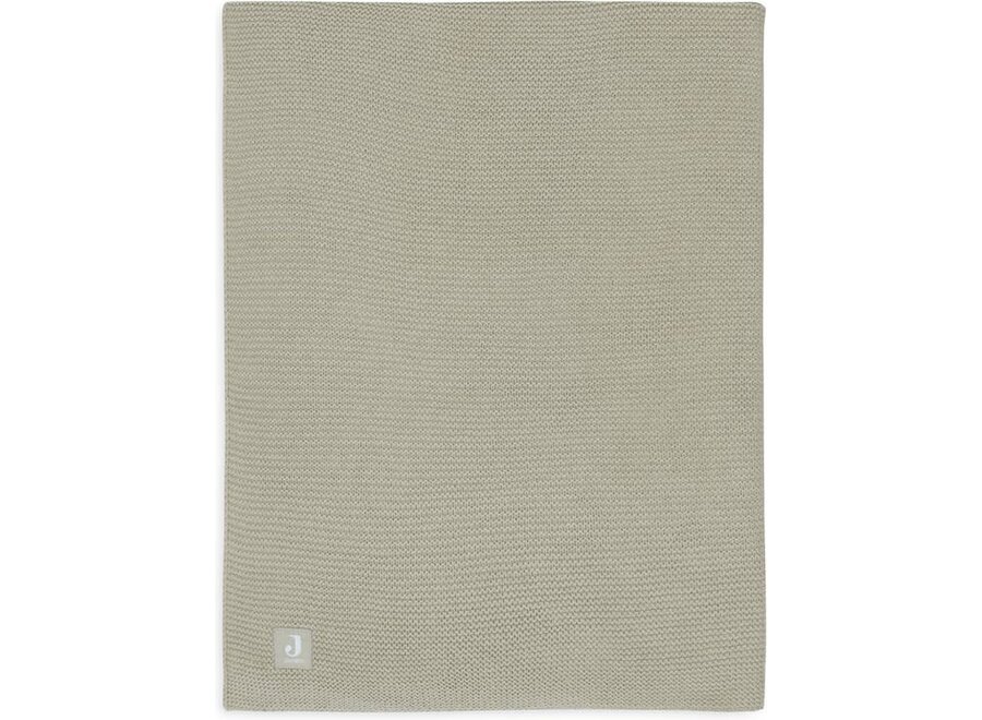 Deken Ledikant 100x150cm Basic Knit Olive Green