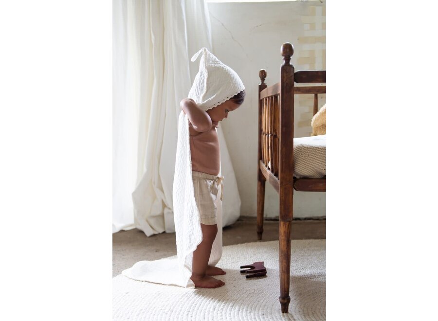 Omslagdoek lace Elba - milky, 100x100