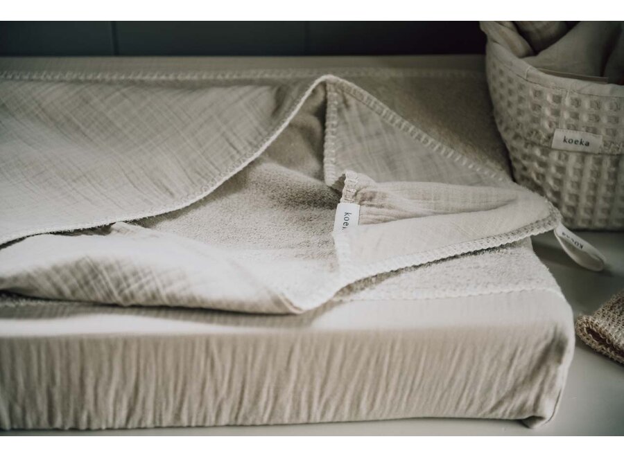Omslagdoek Faro - warm white, 100x100
