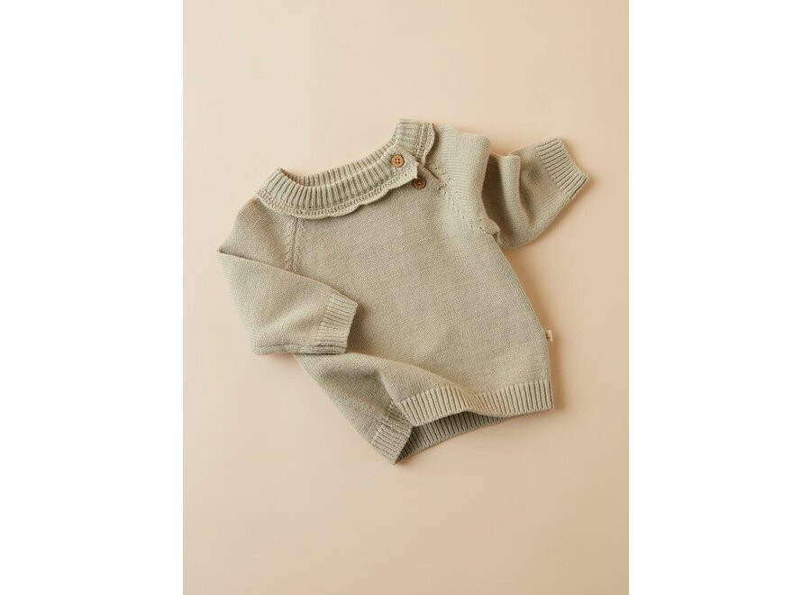 Fie knit vest Moss Gray