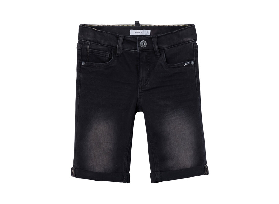 Short jeans theo - black denim