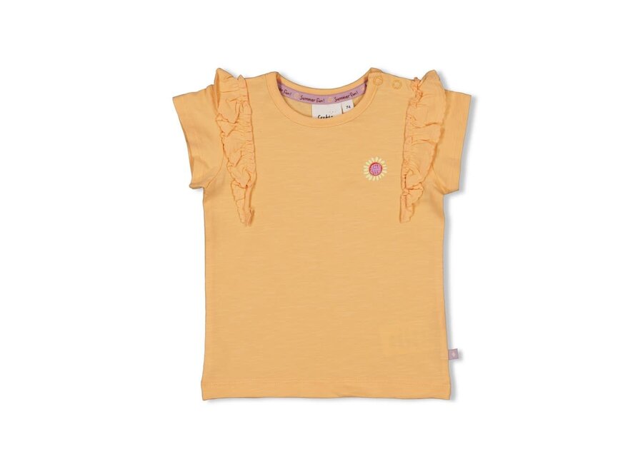 T-shirt ruches - Sunny Side Up abrikoos