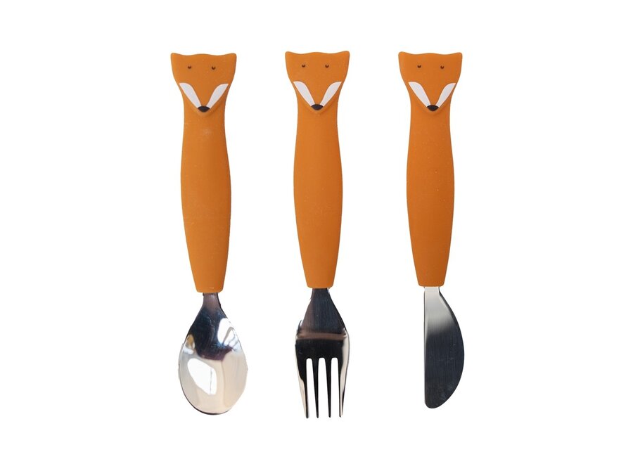 Siliconen eetset 3 stuks - Mr. Fox