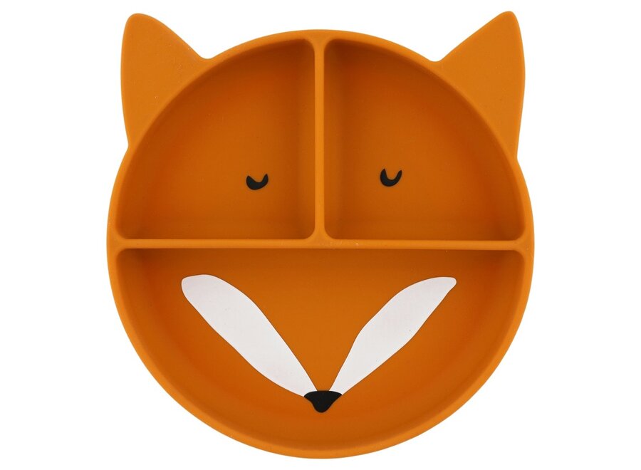 Siliconen bord met vakjes en zuignap -  Mr. Fox