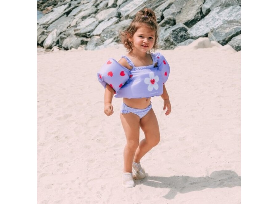 Puddle Jumper 2-6 jaar Lila Hartjes