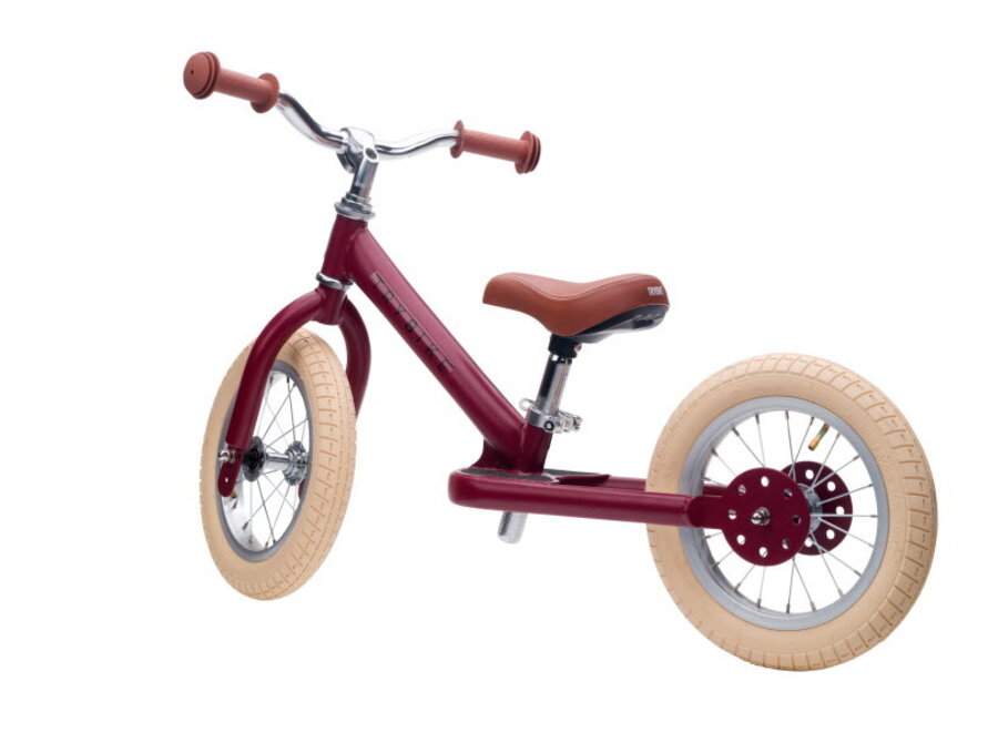 Loopfiets Steel Mat Vintage Rood, 2 wheeler