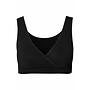 Gayla seamless nursing rib cross top black