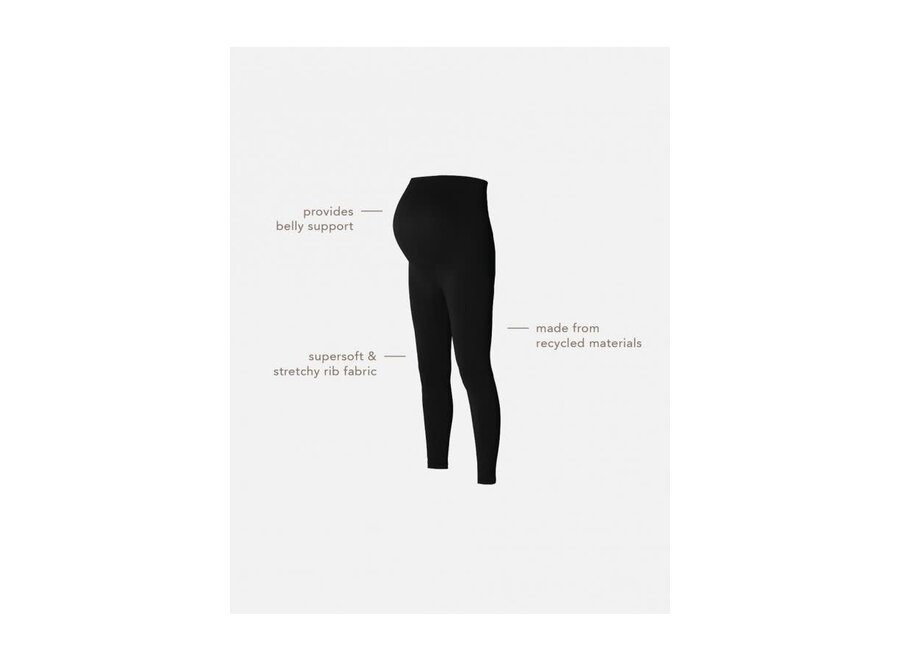 Reva seamless rib legging black