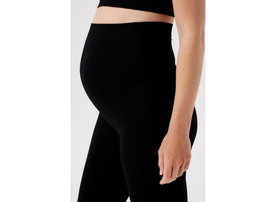 Reva seamless rib legging black