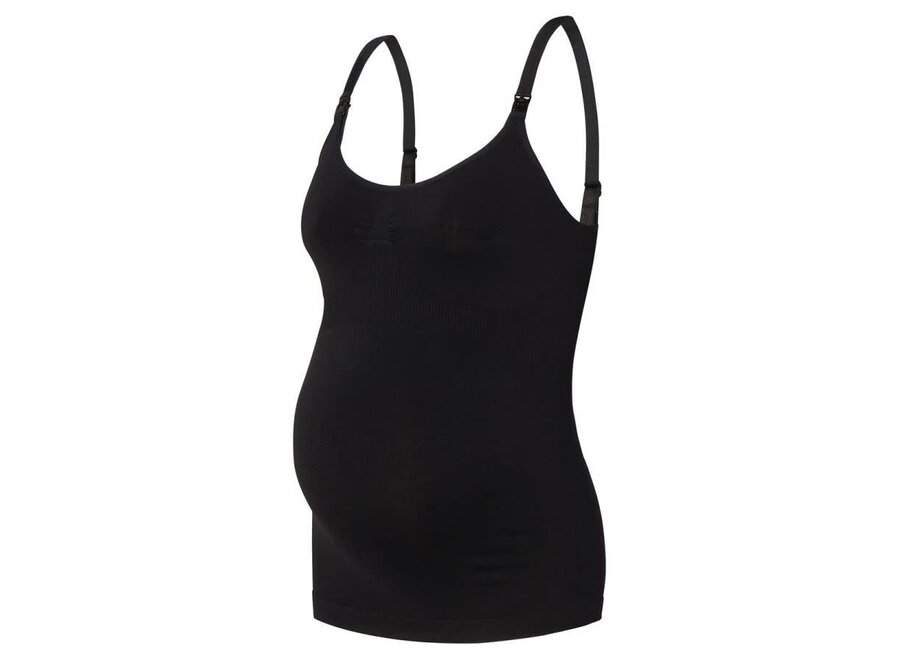 Evi seamless Sensil nursing top - black