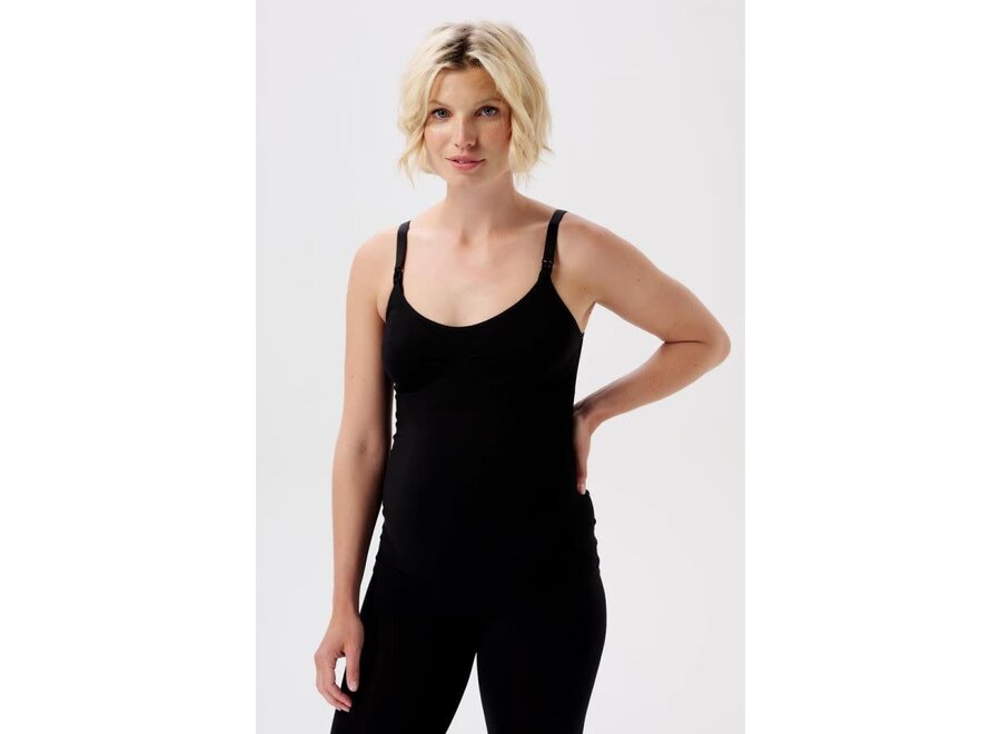 Evi seamless Sensil nursing top - black