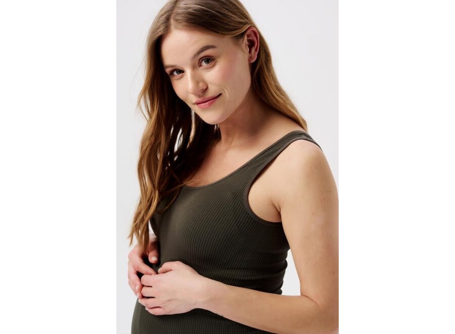 Sama seamless rib tanktop olive
