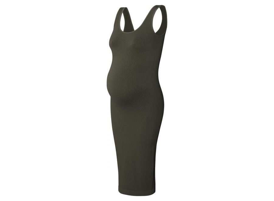 Noemi seamless rib dress SL olive