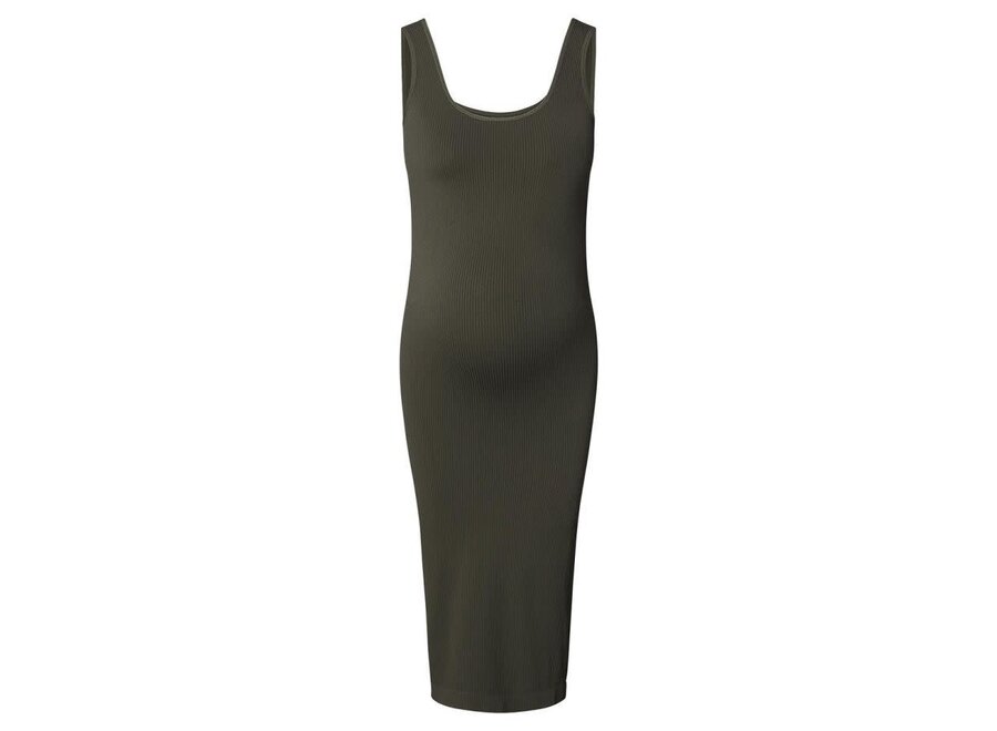 Noemi seamless rib dress SL olive