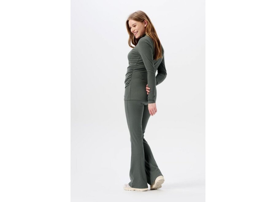 Heja flared rib pants OTB  Olive