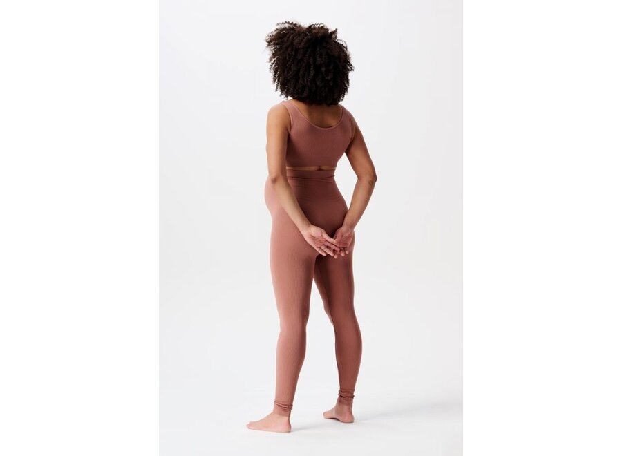 Reva seamless rib legging burlwood