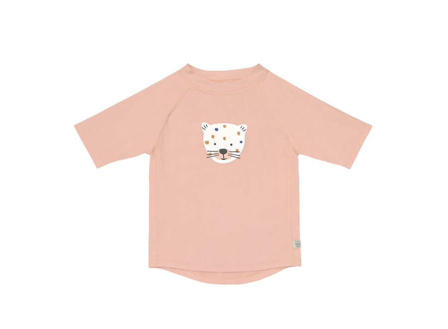 Short Sleeve Rashguard Leopard pink