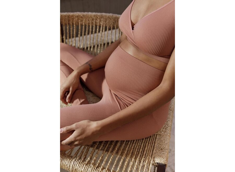 Reva seamless rib legging burlwood