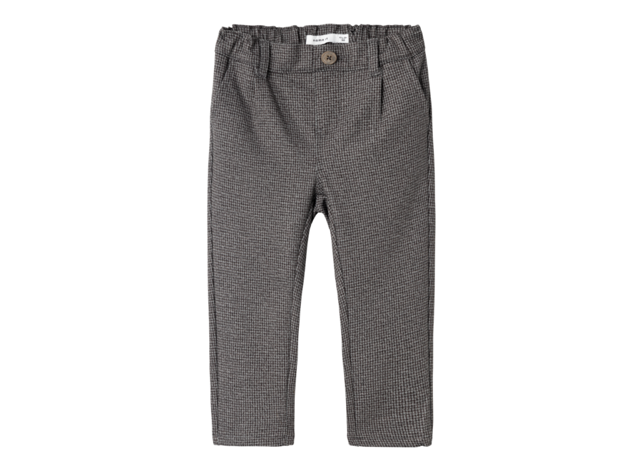 Broek Silas comfort pant - Licorice/Checks