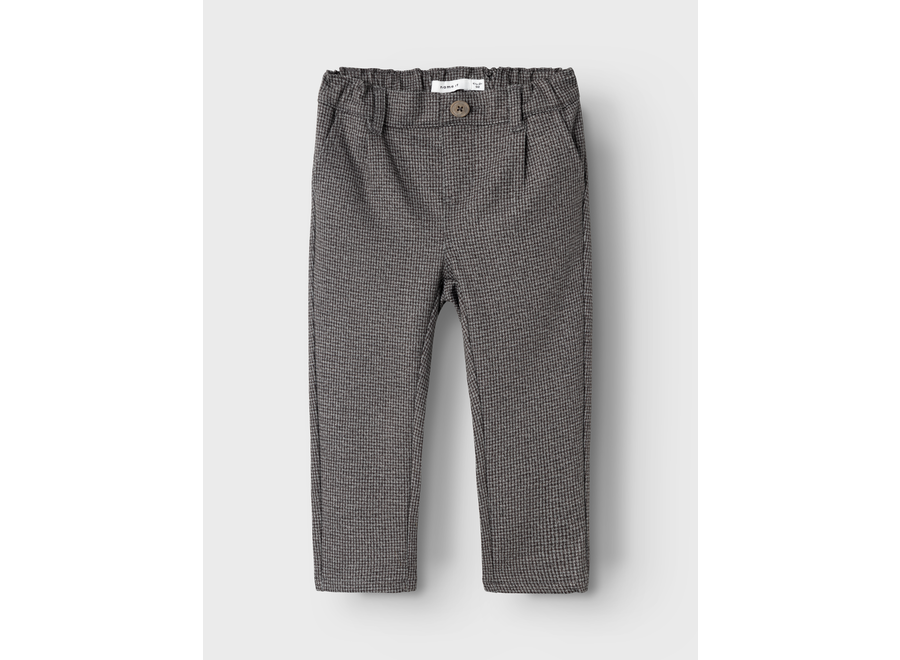 Broek Silas comfort pant - Licorice/Checks