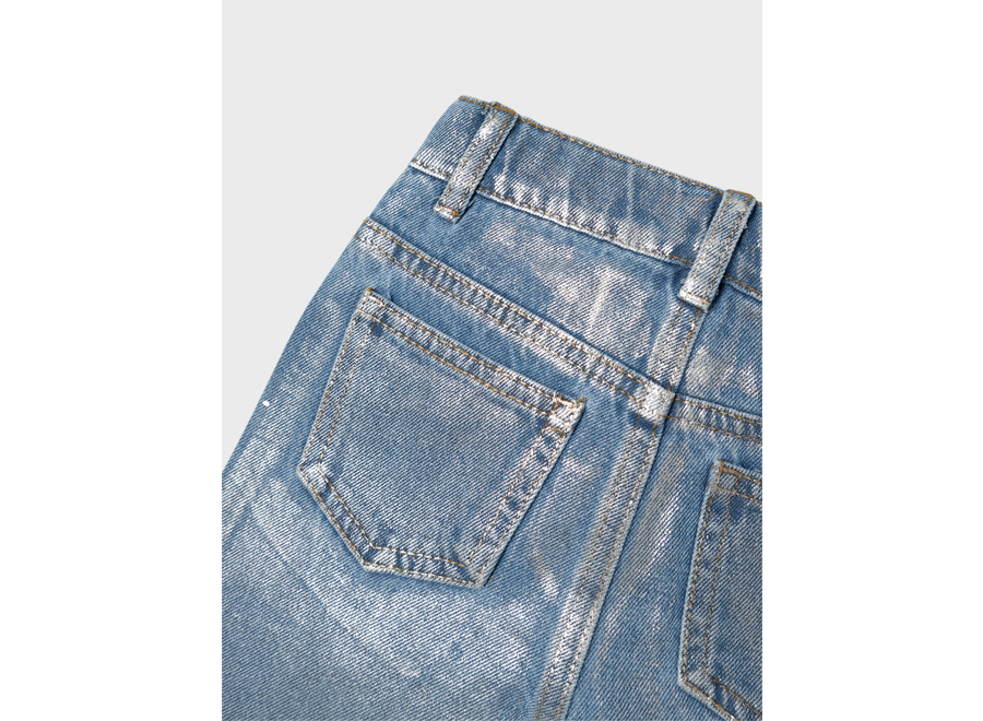 Bella shared jeans - Medium blue denim | Foil silver