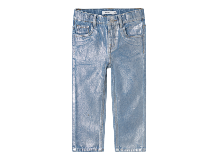 Bella shared jeans - Medium blue denim | Foil silver