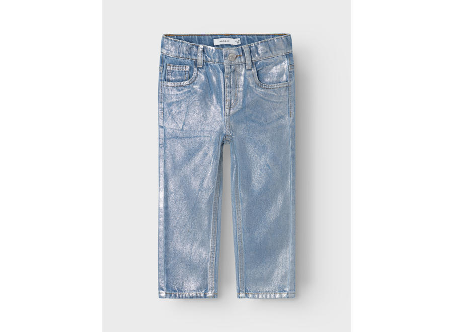 Bella shared jeans - Medium blue denim | Foil silver