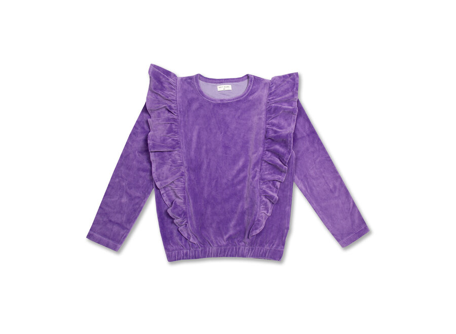 Ruffle Sweater Velour	Paisley Purple