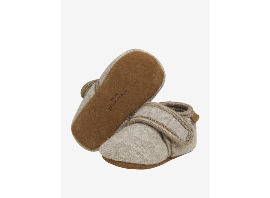 Baby Wool slippers - Sand Melange