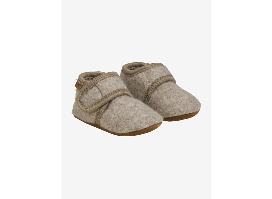 Baby Wool slippers - Sand Melange
