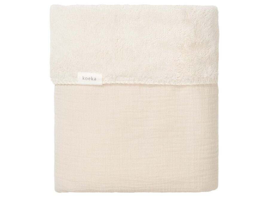 Wiegdeken teddy Faro 100x75cm Warm White