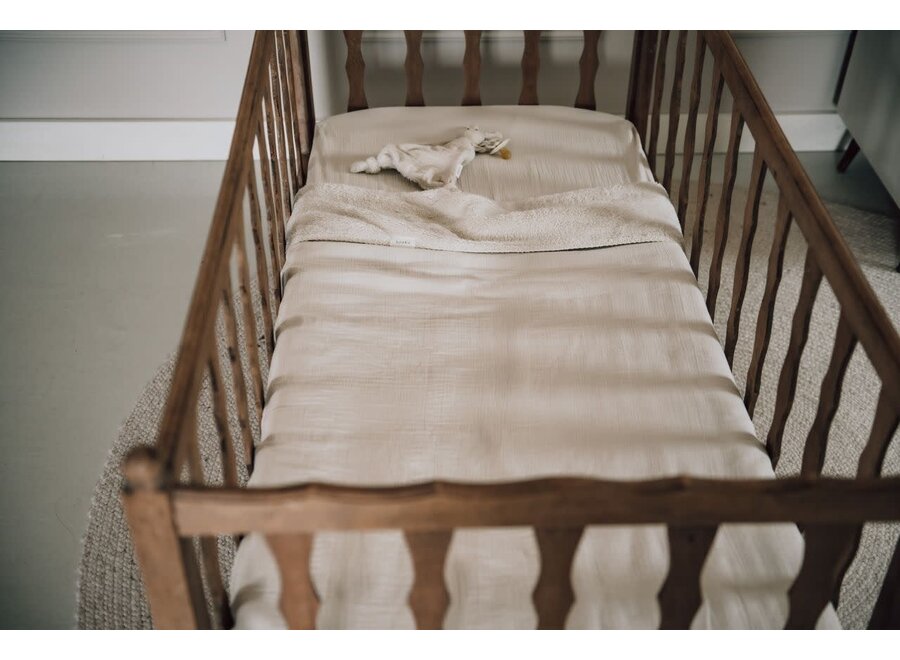 Wiegdeken teddy Faro 100x75cm Warm White