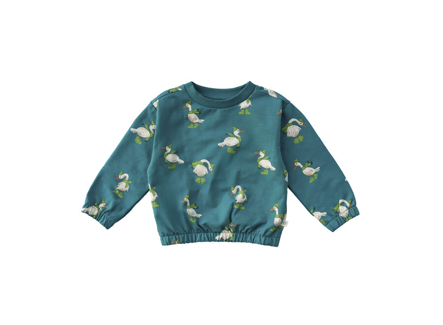 Geese | Oversized Sweater - Deep lake