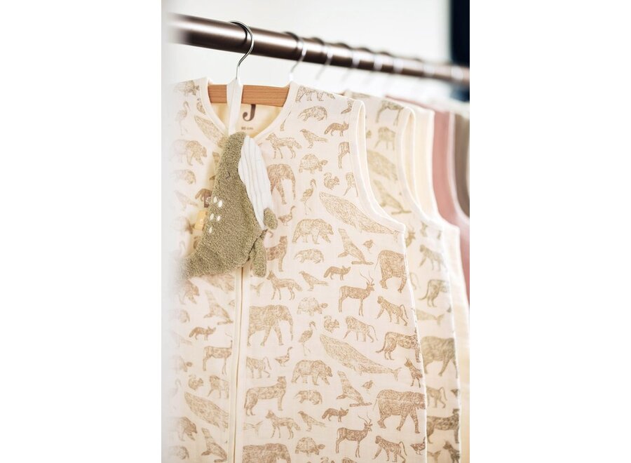 Slaapzak Hydrofiel 90cm Animals Nougat