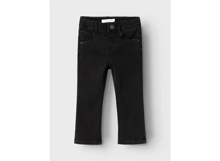 Jeans bootcut fleece Salli - Black denim