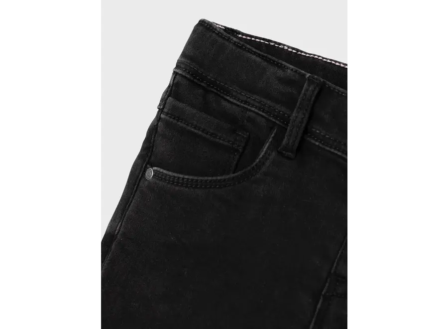 Jeans bootcut fleece Salli - Black denim