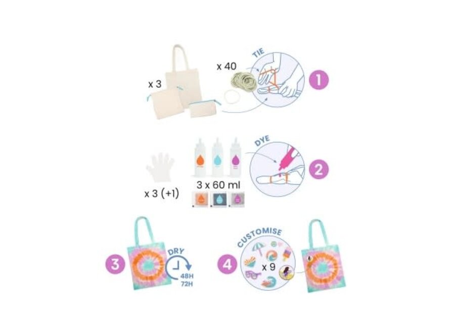 Knutselpakket DIY - Tie Dye