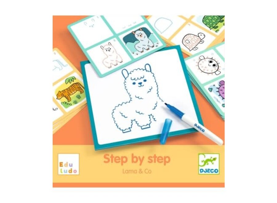 Stap voor stap tekenen Lama & Co