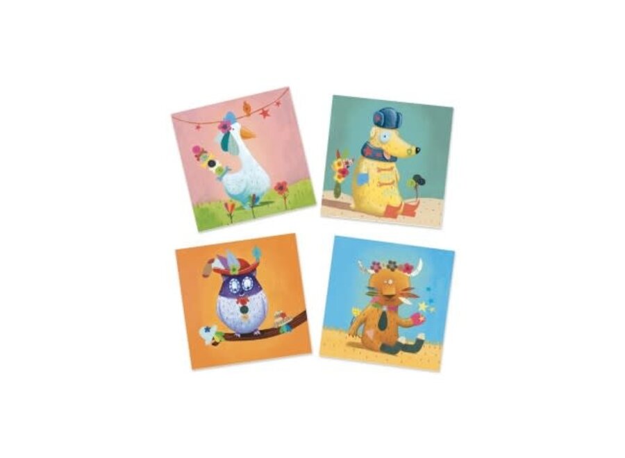 Knutselen met stickers - dieren