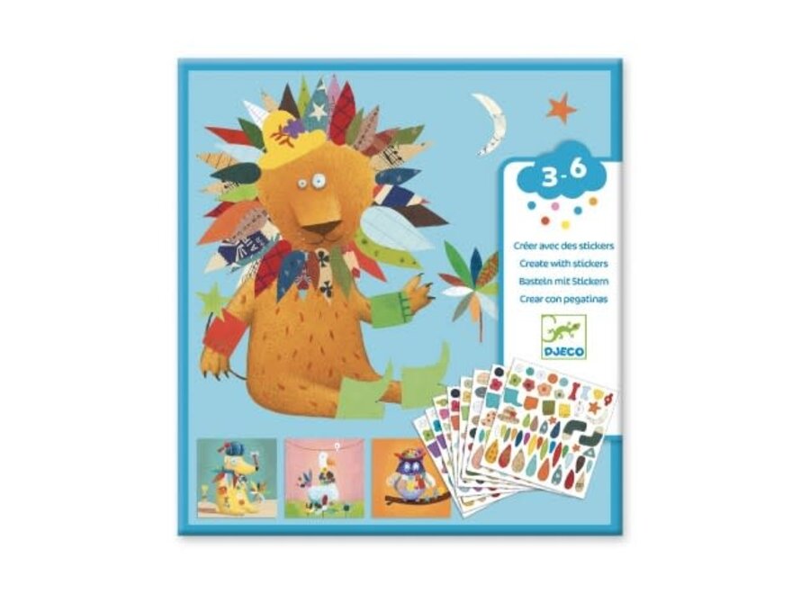Knutselen met stickers - dieren