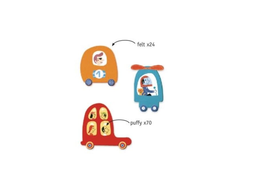 Knutselset creëren met stickers - auto's