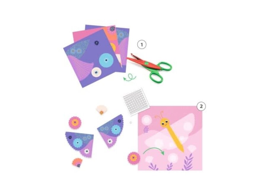 Knutselset papier met kartelrand