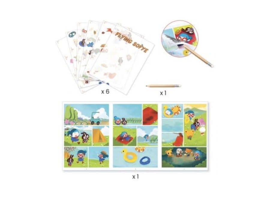 Plak stickers herbruikbaar - Flying Sofye