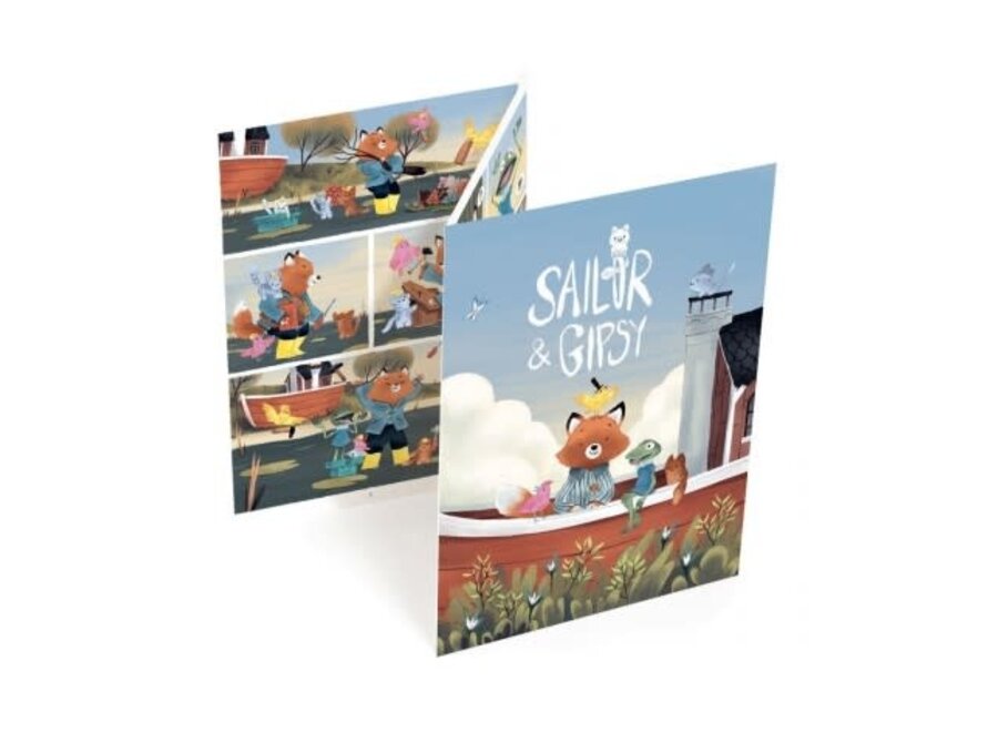 Plak stickers herbruikbaar - sailors