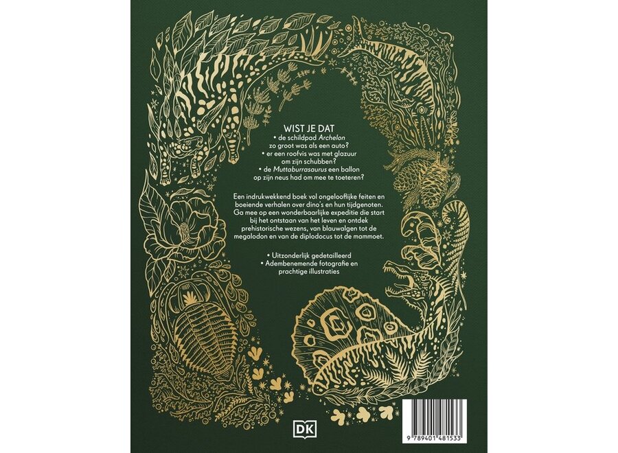 Het dikke boek van alle bijzondere dino's.