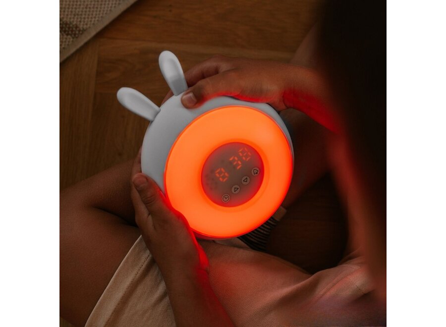 ALARM CLOCK / LED LAMP - Bunny (Kleur: White)