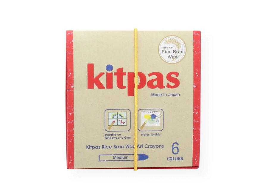 Rijstwax (raam) krijt 6 pcs "Bird"primary colours