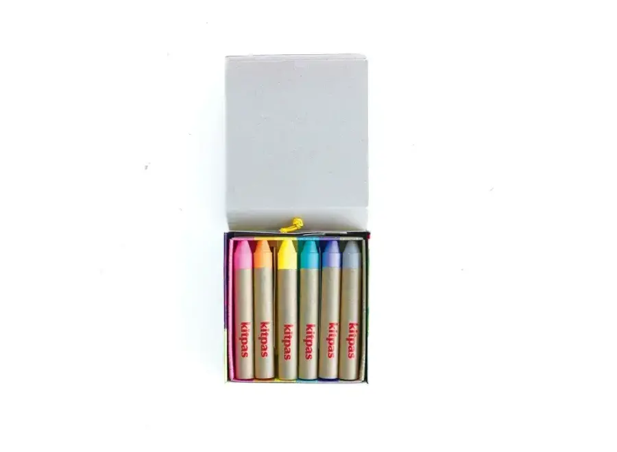 rijstwax (raam) krijt 6 pcs "face "pastel colours